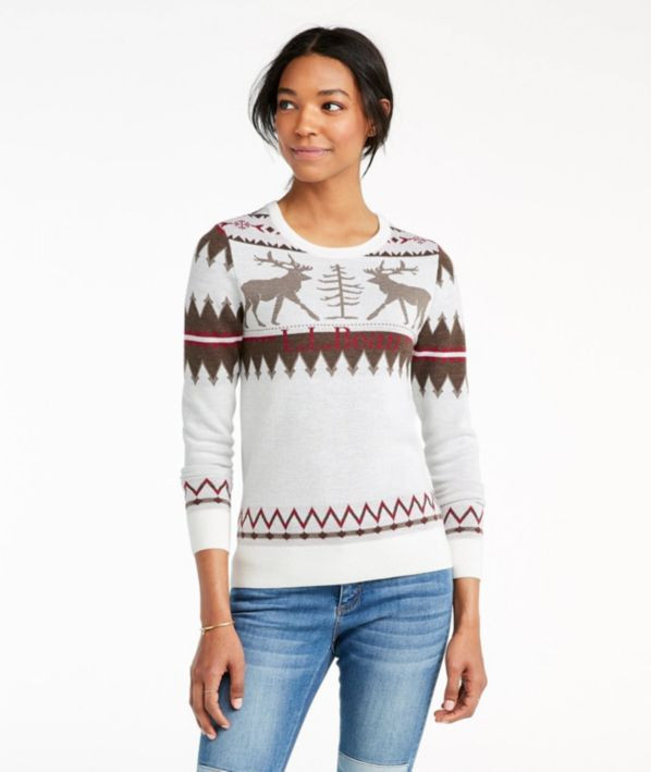 Signature Merino Textured Crewneck Sweater, Fair Isle | L.L. Bean