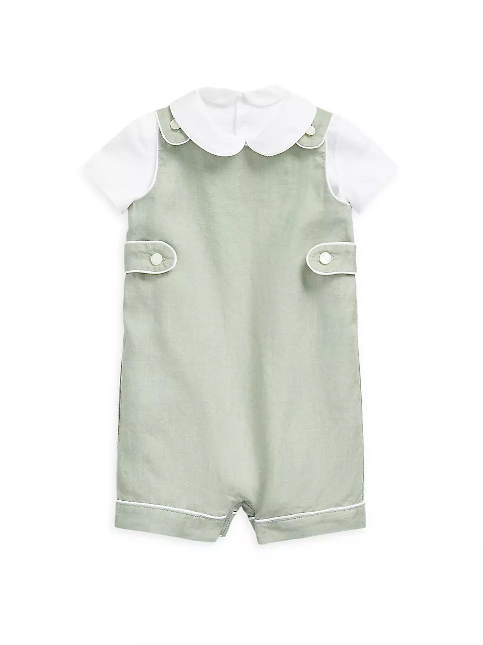 Baby Boy's 2-Piece Linen Overalls & Bodysuit Set | Saks Fifth Avenue
