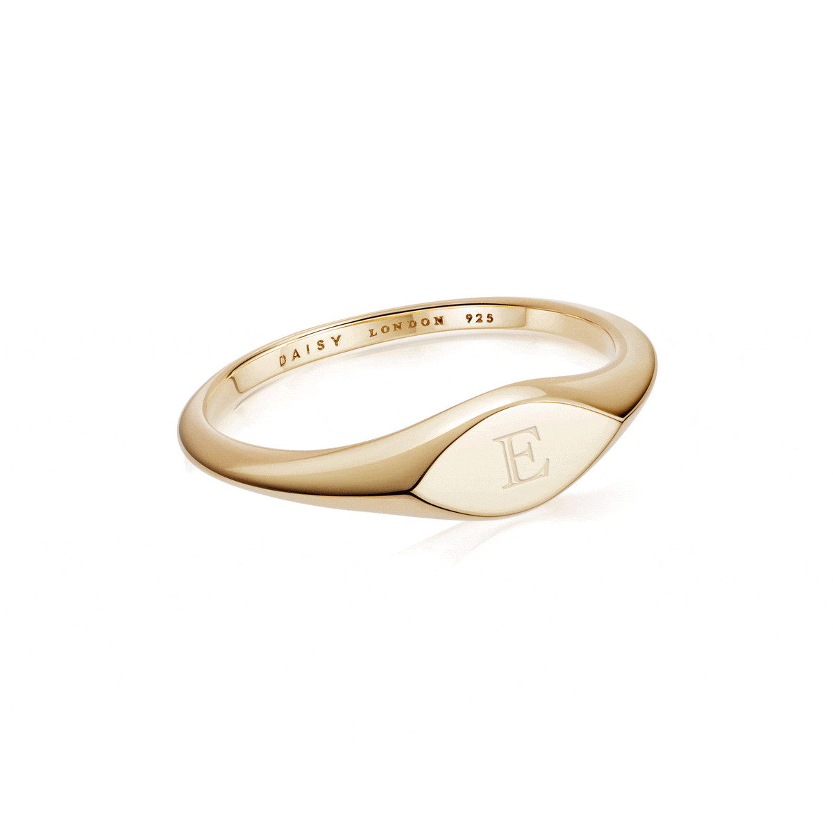 Estée Lalonde Mini Signet Ring 18ct Gold Plate | Daisy London Jewellery
