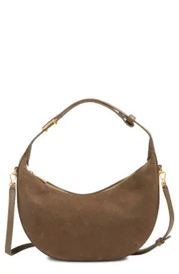 Vince Mini Eris Suede Hobo Bag in Oliva at Nordstrom | Nordstrom