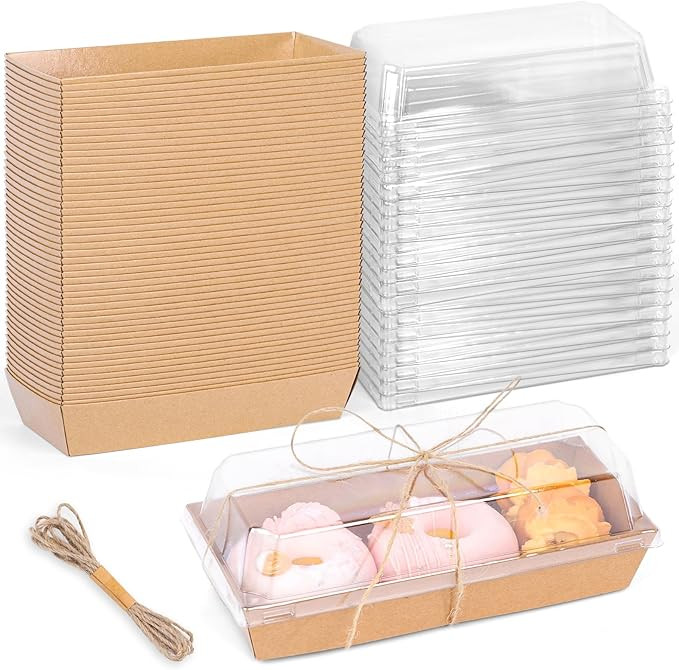 VGOODALL 48PCS Charcuterie Boxes, To Go Food Container Small Paper Bakery Boxes Treat Box with Cl... | Amazon (US)