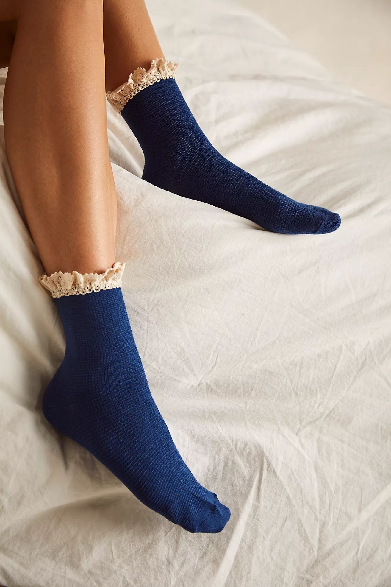 Beloved Waffle Knit Ankle Socks | Free People (Global - UK&FR Excluded)