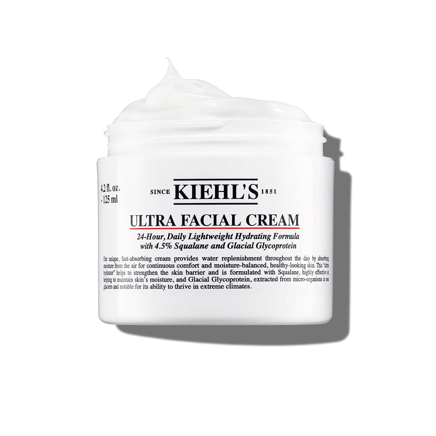 Kiehl's Ultra Facial Cream, with 4.5% Squalane to Strengthen Skin's Moisture Barrier, Skin Feels ... | Amazon (US)