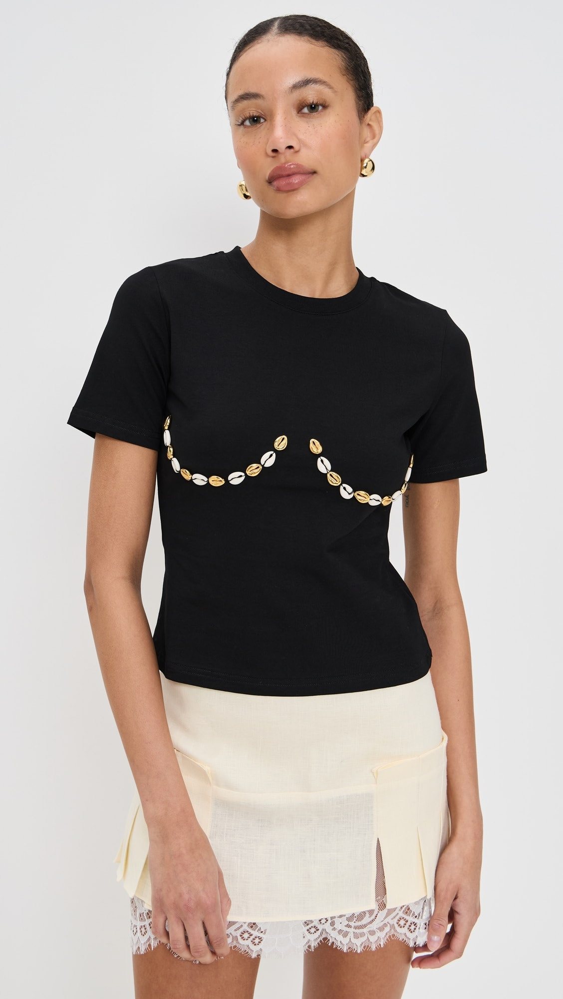 Never Fully Dressed Black Shell Boob Baby T Shirt | Shopbop | Shopbop