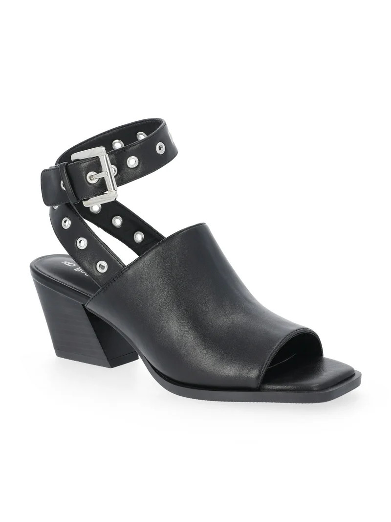 No Boundaries Women's Buckle Sandal Block Heels | Walmart (US)