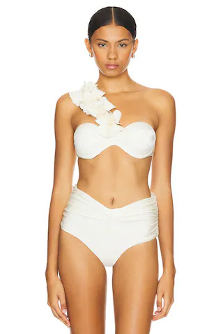 PatBO Orchid Bikini Top in Ivory from Revolve.com | Revolve Clothing (Global)
