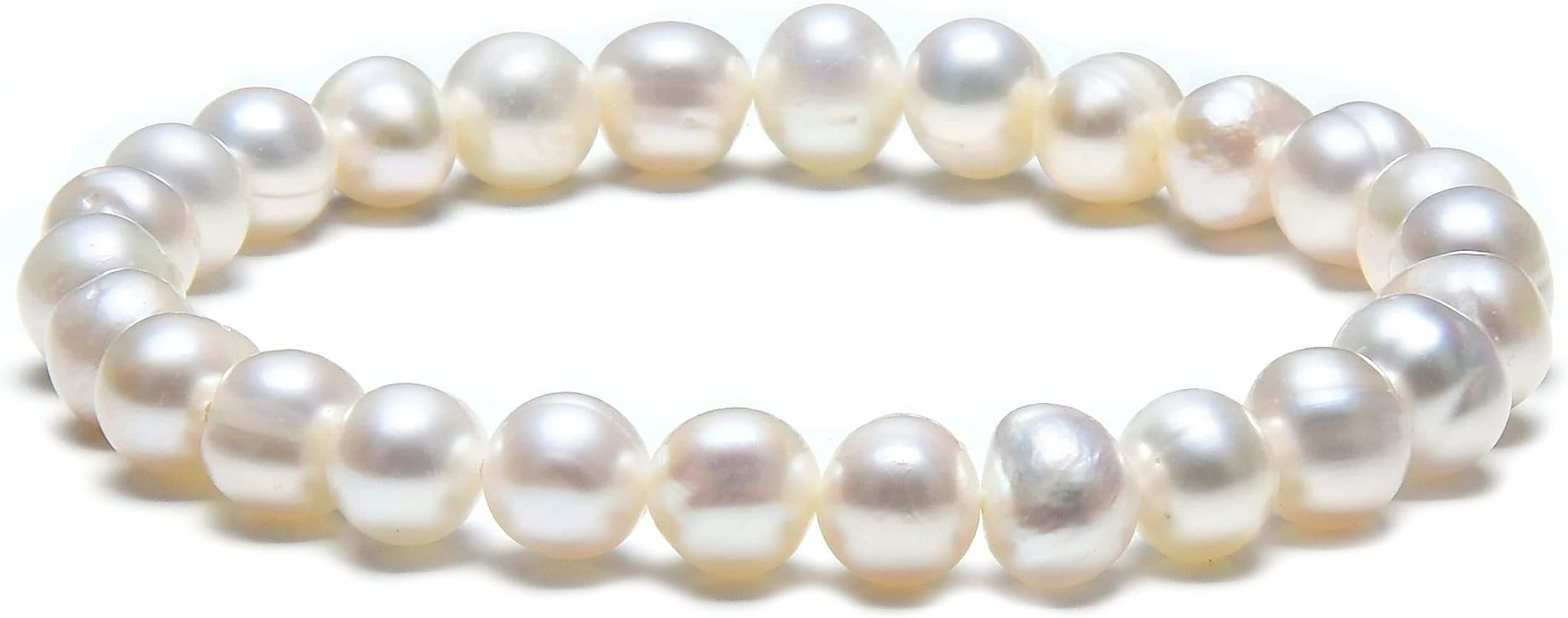 Cultured Freshwater Pearl Stretch Bracelets For Women Multicolored Strand Bracelet Jewelry Gift | Amazon (US)