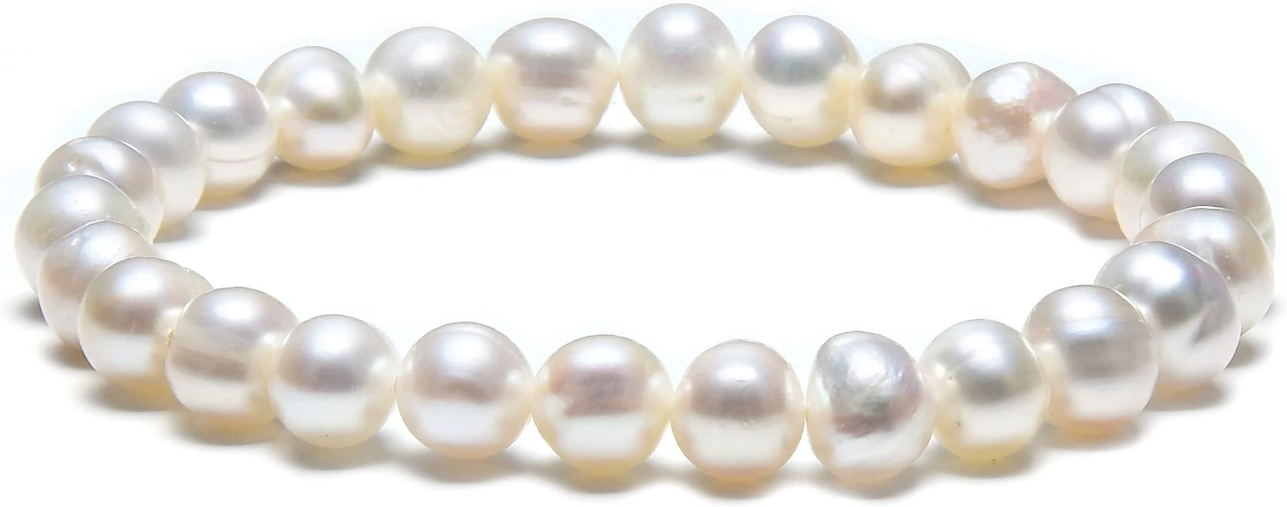 Cultured Freshwater Pearl Stretch Bracelets For Women Multicolored Strand Bracelet Jewelry Gift | Amazon (US)