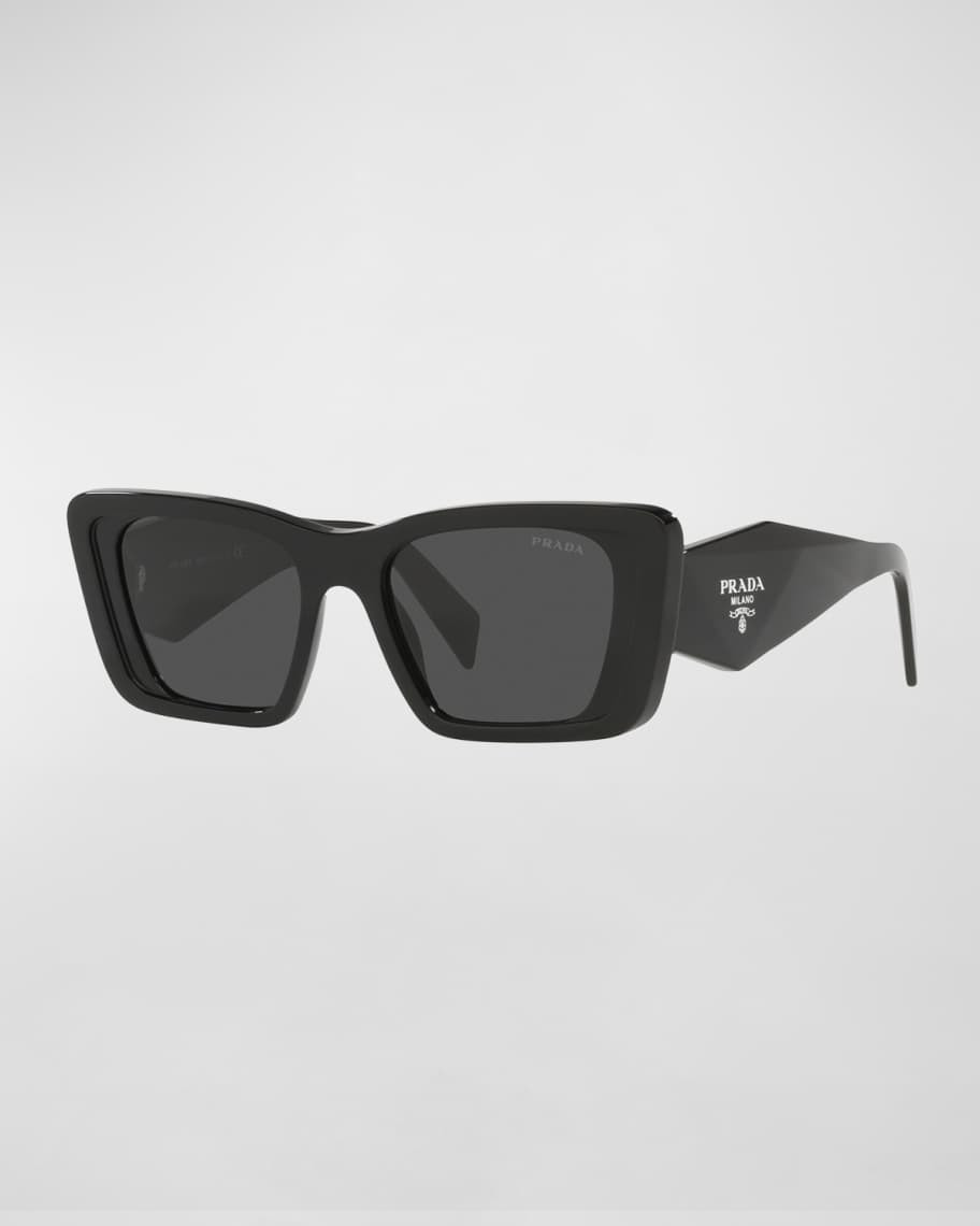 Prada Geometric Acetate Butterfly Sunglasses | Neiman Marcus