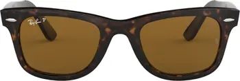 Ray-Ban New Wayfarer 50mm Small Polarized Rectangular Sunglasses | Nordstrom | Nordstrom