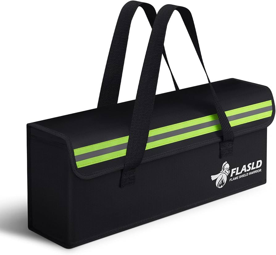 FLASLD E-Bike Battery Safe Bag Explosionproof - Large Capacity Fireproof Lipo Bag for Ebike Batte... | Amazon (US)