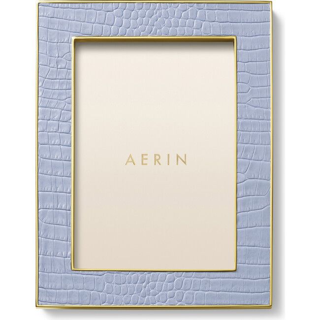 AERIN | Classic Croc Leather Frame Sunglasses, Hydrangea (Blue Size 4"" x 6"") | Maisonette | Maisonette