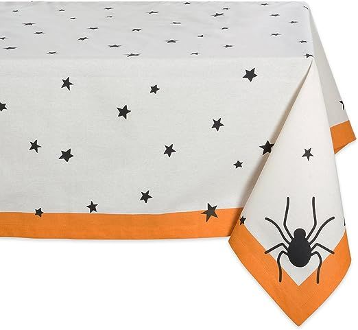 DII Halloween Black Stars Tabletop Collection, 52x52" Tablecloth | Amazon (US)