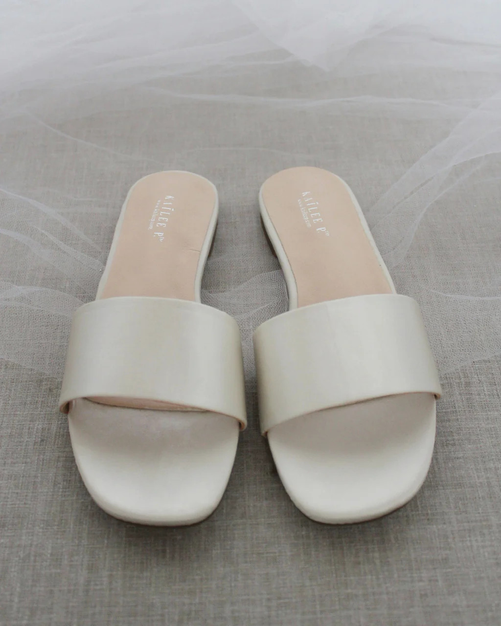 Satin Slip on Sandals | Kailee P.