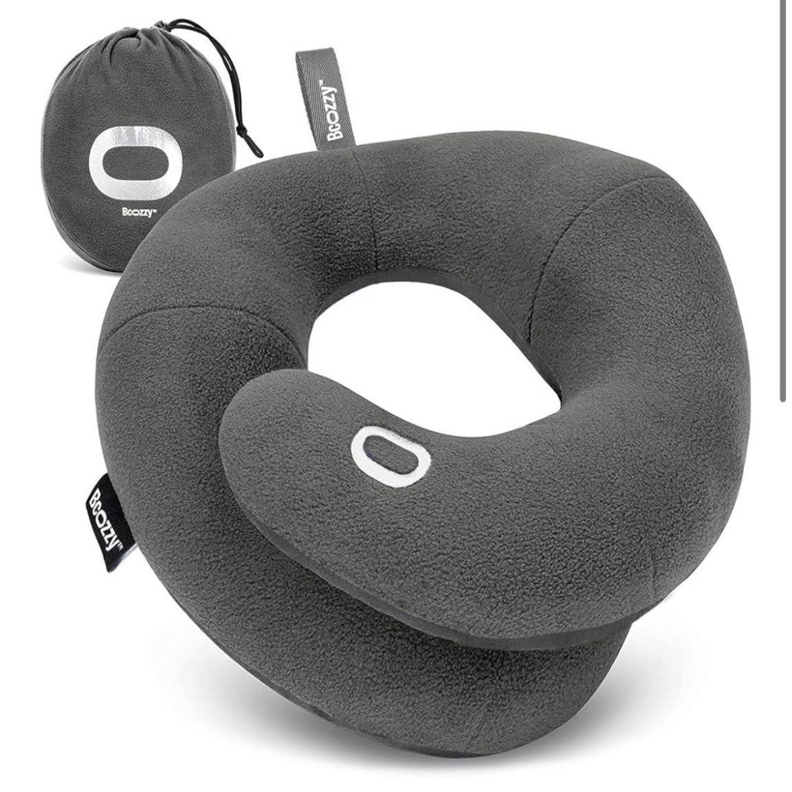 Plane Sleeping, and Car Rides. Adjustable Size. Fully Washable. Carry Bag. Large, Gray