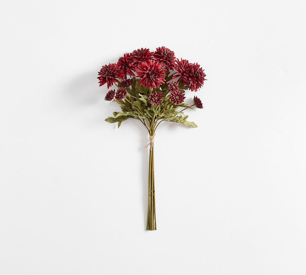 Burgundy Mum Flower Bundle 18"", 5 Stem | Pottery Barn (US)