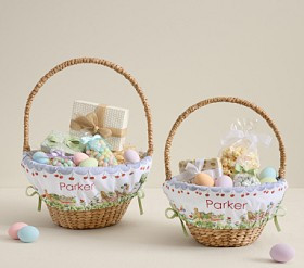 Riley Sheehey Bear Landscape Easter Basket Liner | Pottery Barn Kids