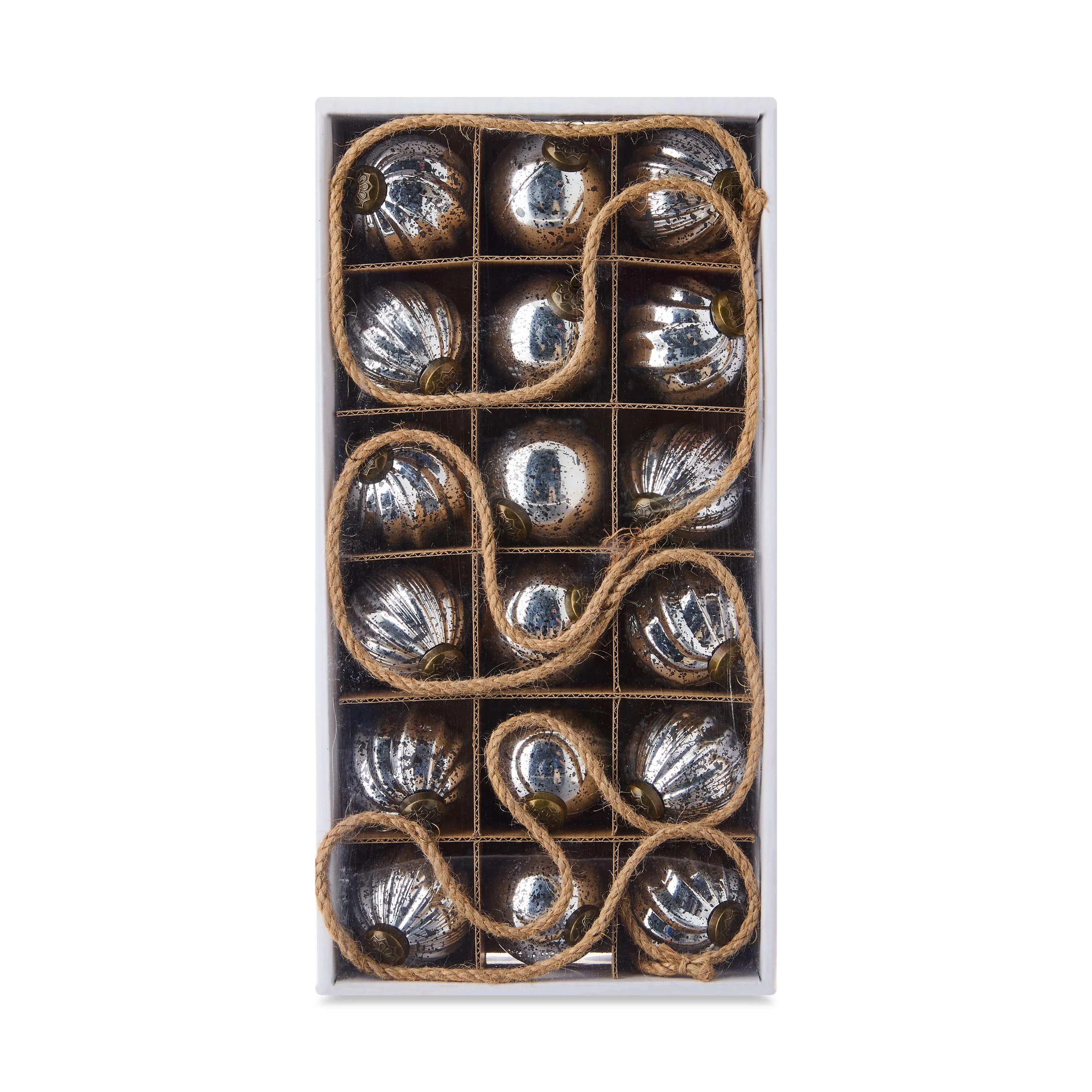 Silver Shatterproof Ornament Christmas Garland, 72 in, by My Texas House | Walmart (US)