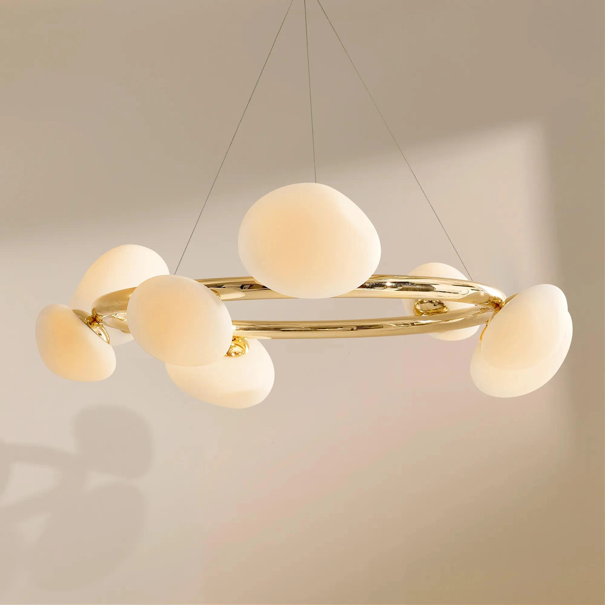 Radiante LED Globe Chandelier 36" - Polished Gold | Z Gallerie