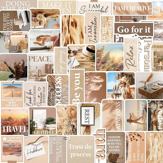 Vemfare Motivational Stickers for Vision Board - 50 Pcs Inspirational Quotes Water Bottle Sticker... | Amazon (US)