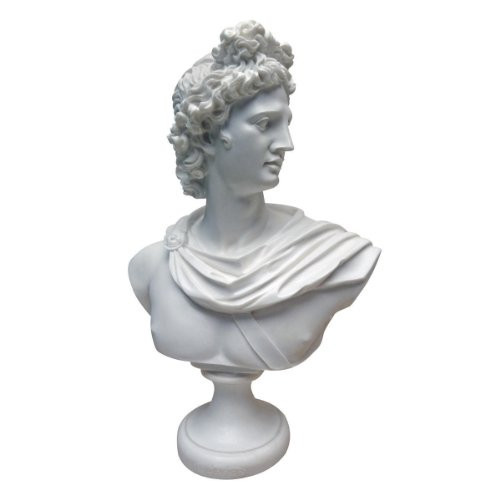 Design Toscano Apollo Belvedere Bust Statue, Single, White Twin | Amazon (US)