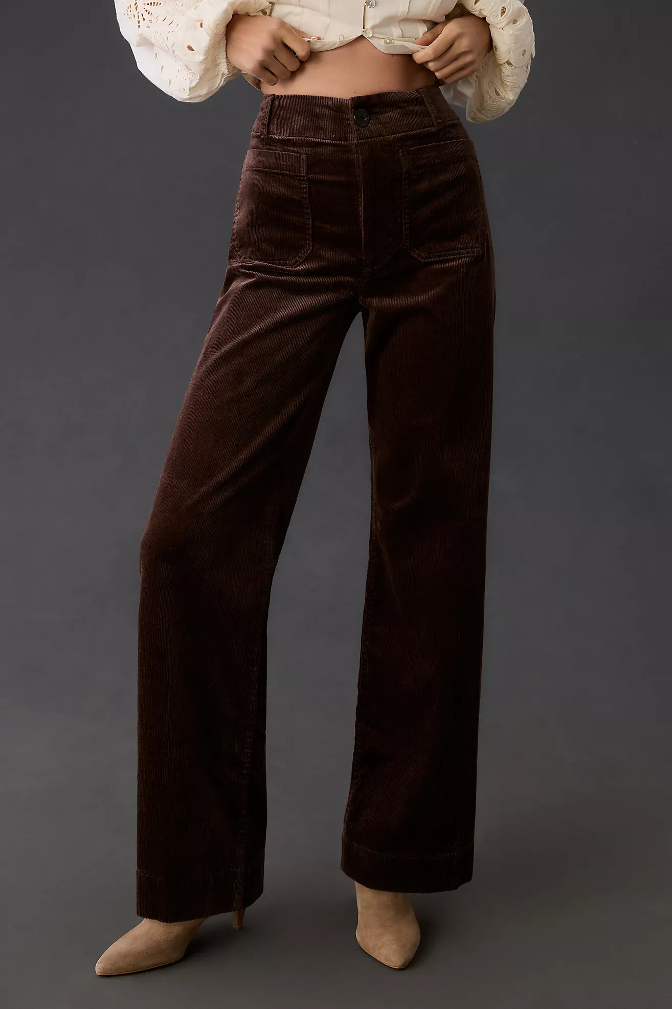 The Colette Full-Length Wide-Leg Corduroy Pants by Maeve | Anthropologie (US)