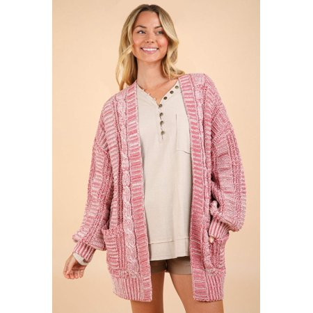 VERY J Cable Knit Open Front Cardigan | Walmart (US)