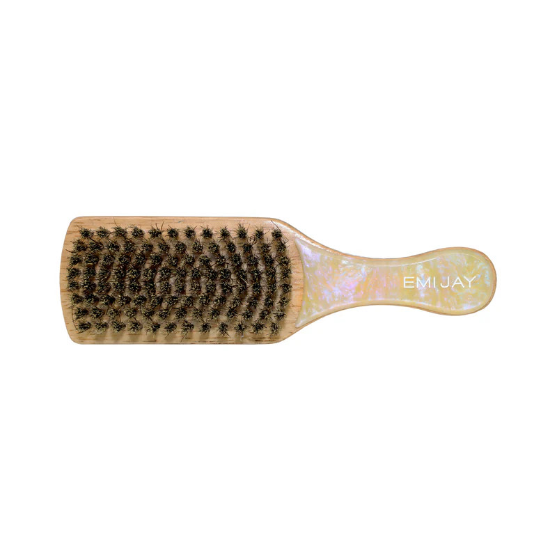 Mini Boar Bristle Brush in Lemon Sugar | Emi Jay