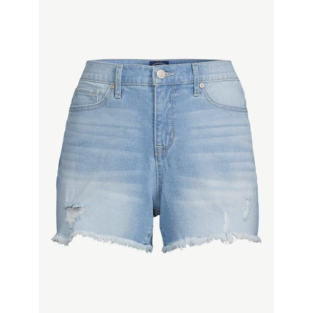 Scoops Women's Fayette Retro Destructed Boy Shorts - Walmart.com | Walmart (US)