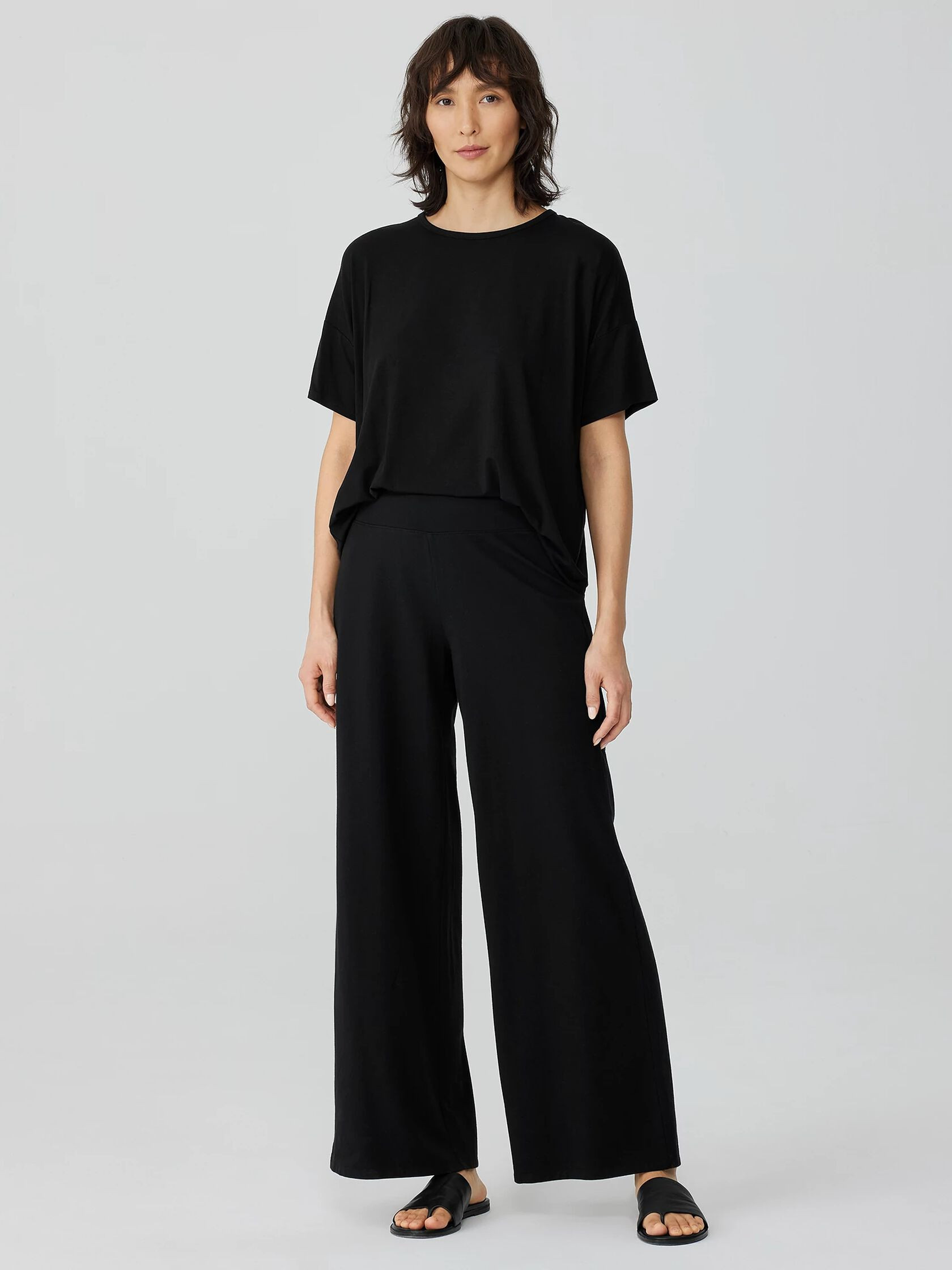 Traceable Cotton Jersey Wide-Leg Pant | Eileen Fisher