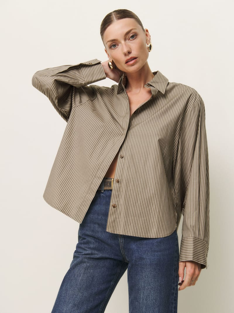 Andy Oversized Shirt | Reformation (Global)