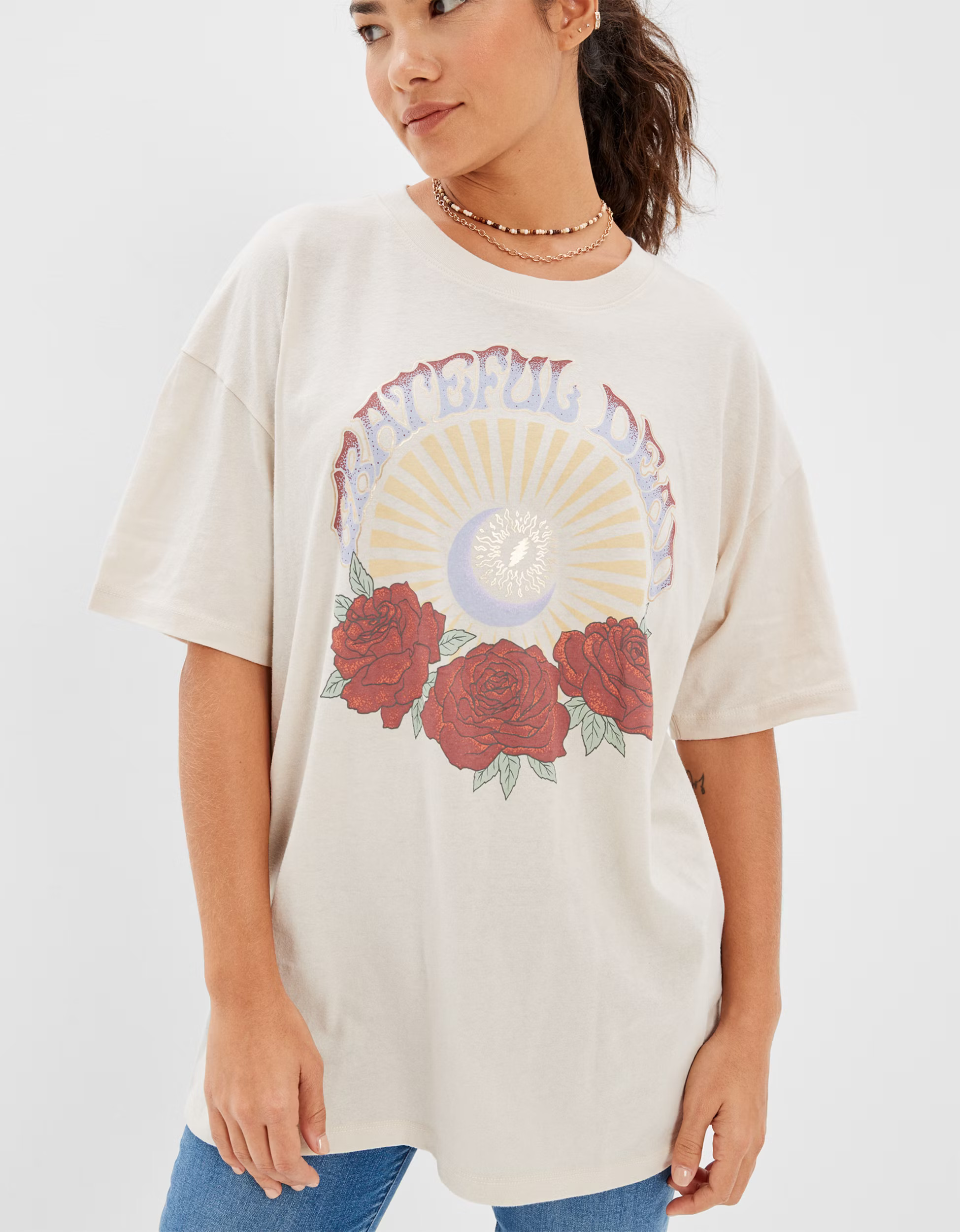AE Oversized Grateful Dead Shine Graphic Tee | American Eagle Outfitters (US & CA)