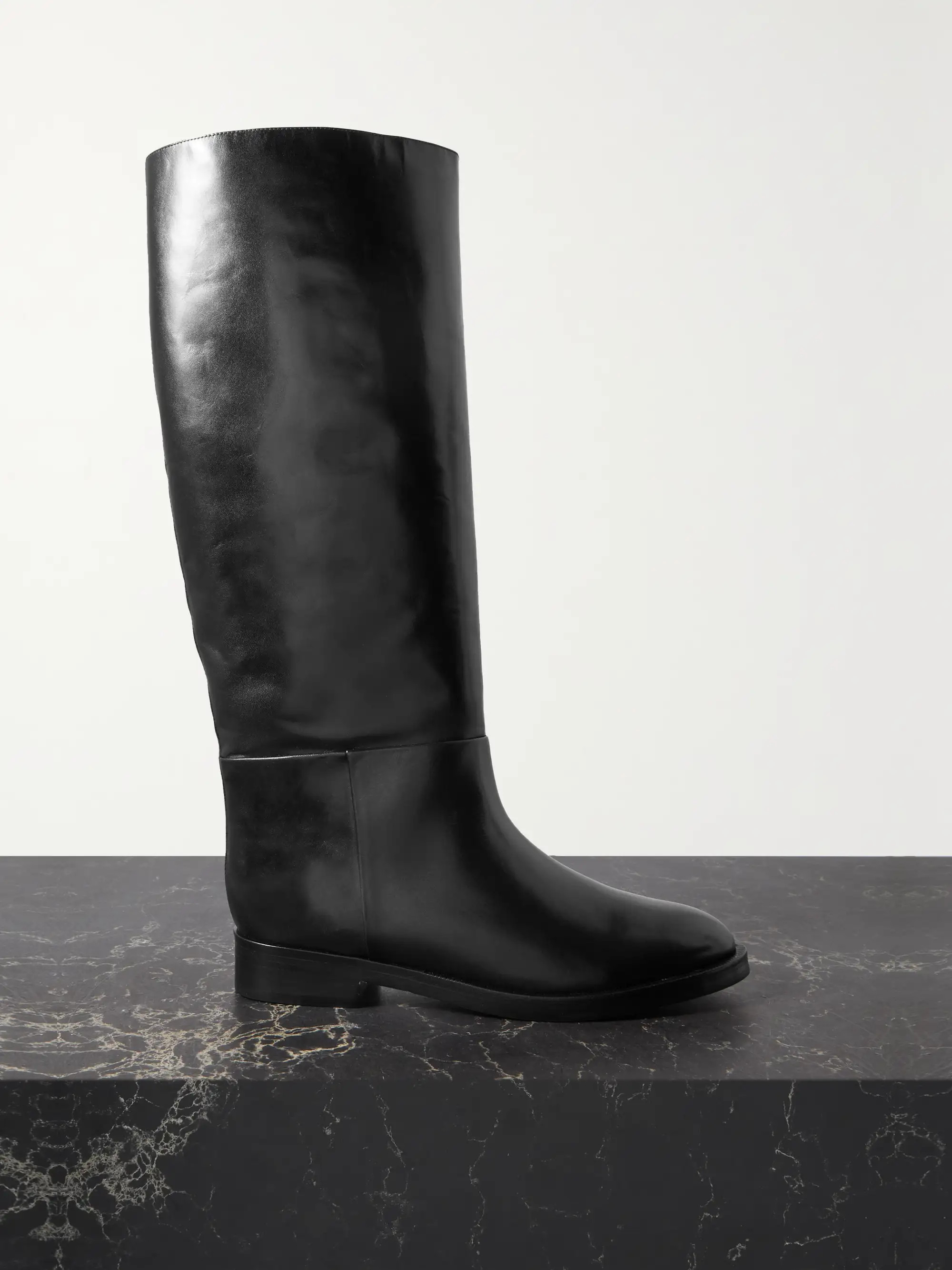 Glossed-leather knee boots | NET-A-PORTER (UK & EU)