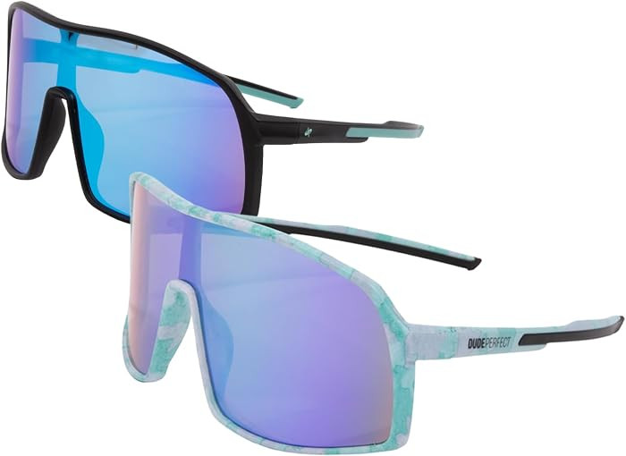 Dude Perfect 2-Pack Sunglasses (Black & Camo), for Active Kids Boys, Sporty Style, Durable & UV-P... | Amazon (US)