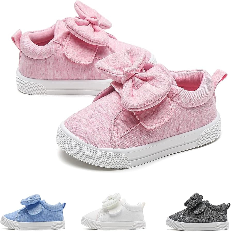GENGASUN Toddler Girl's Lightweight Sneakers Bowknot Walking Shoes for Kids | Amazon (US)