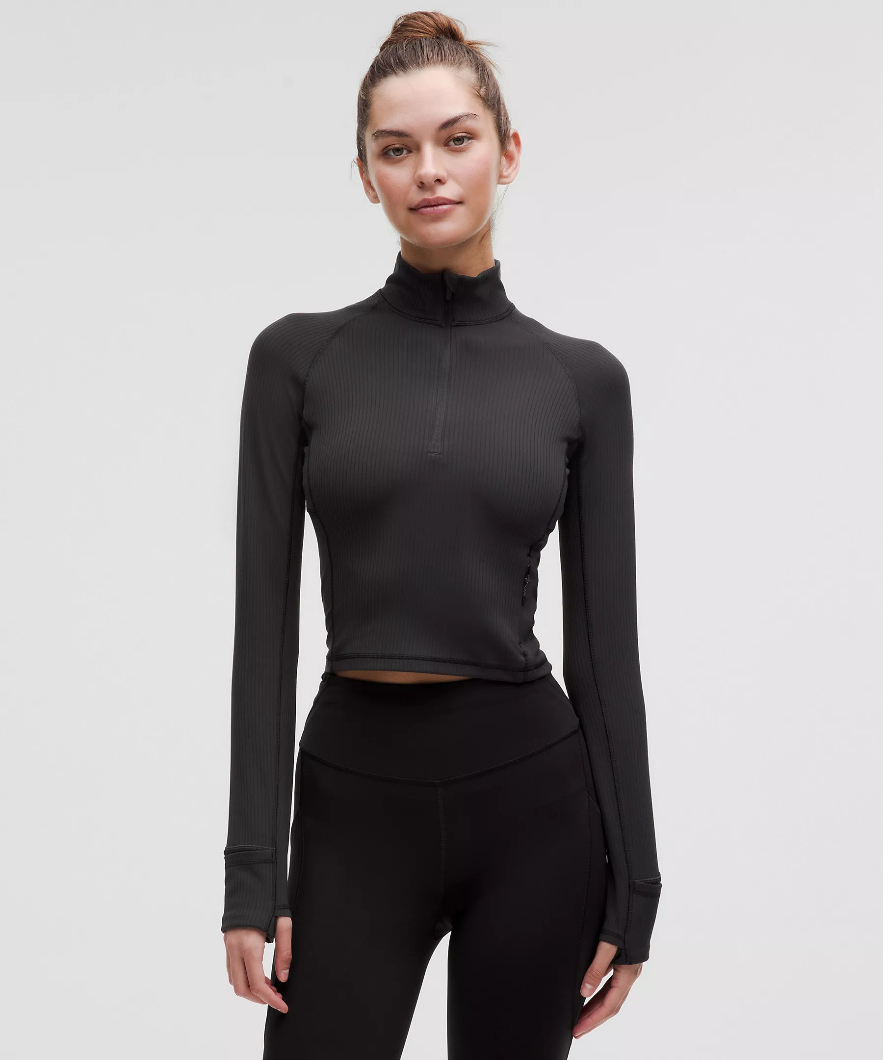 It's Rulu Ribbed Cropped Half Zip | Lululemon (US)
