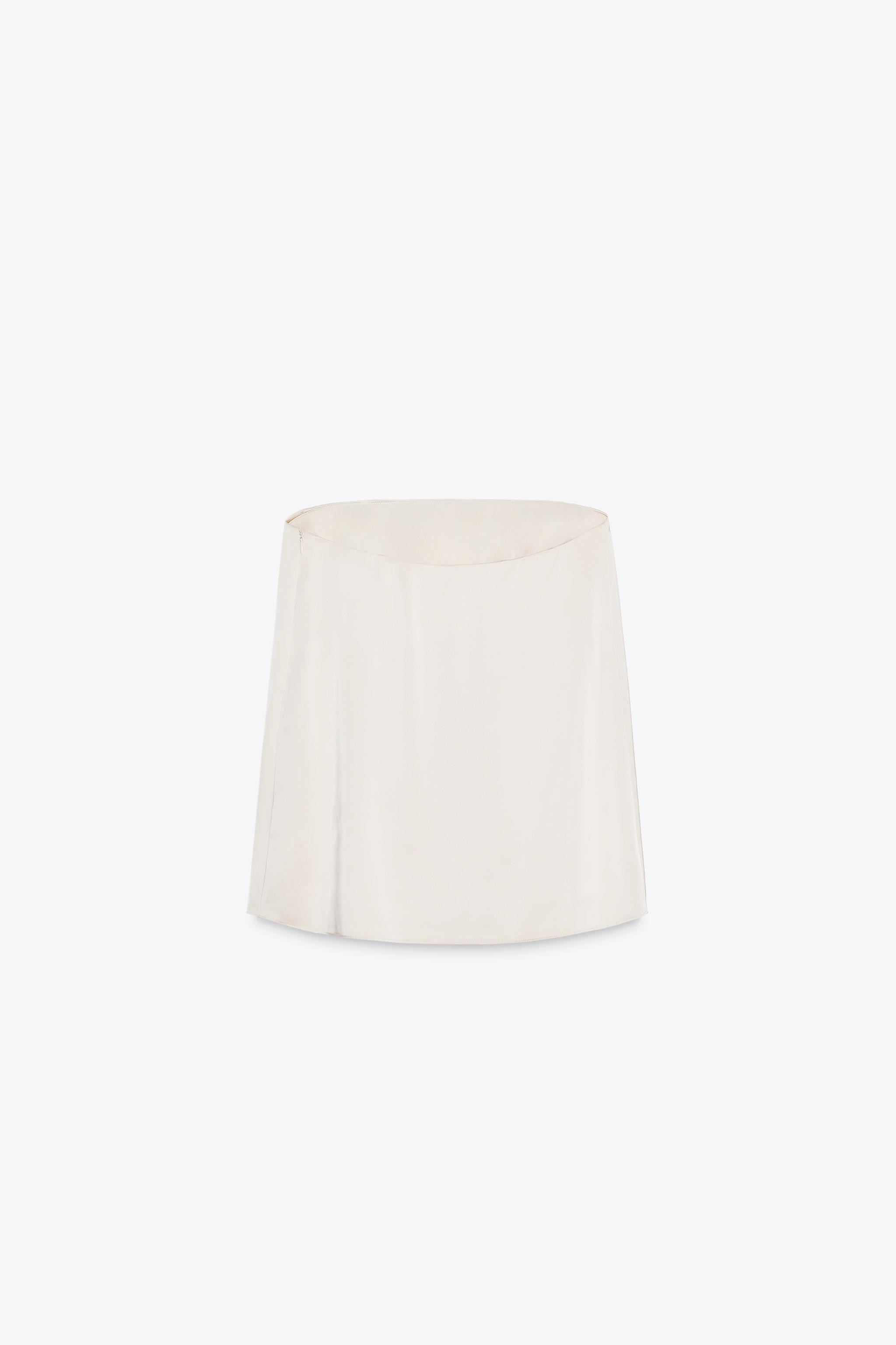 STRAPLESS SATIN EFFECT TOP | Zara US