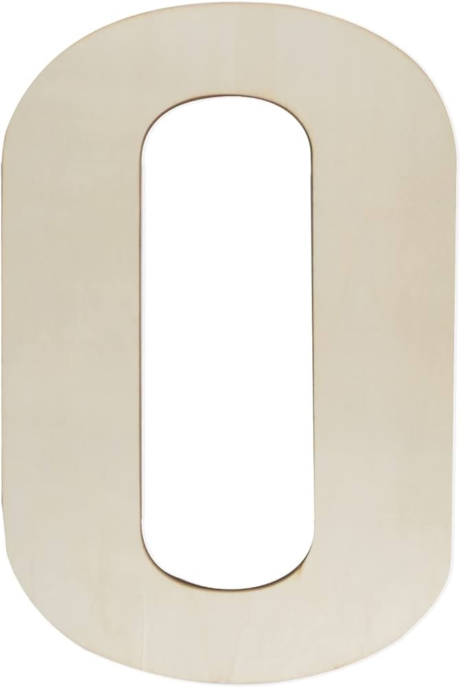 Wooden Letters 12 Inch, Big Wooden Letter O Shapes Cutouts Blank Unfinished Large Wood Alphabet L... | Amazon (US)
