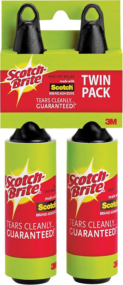 Scotch-Brite Mini Lint Roller, White, 2 Rollers Total | Amazon (US)