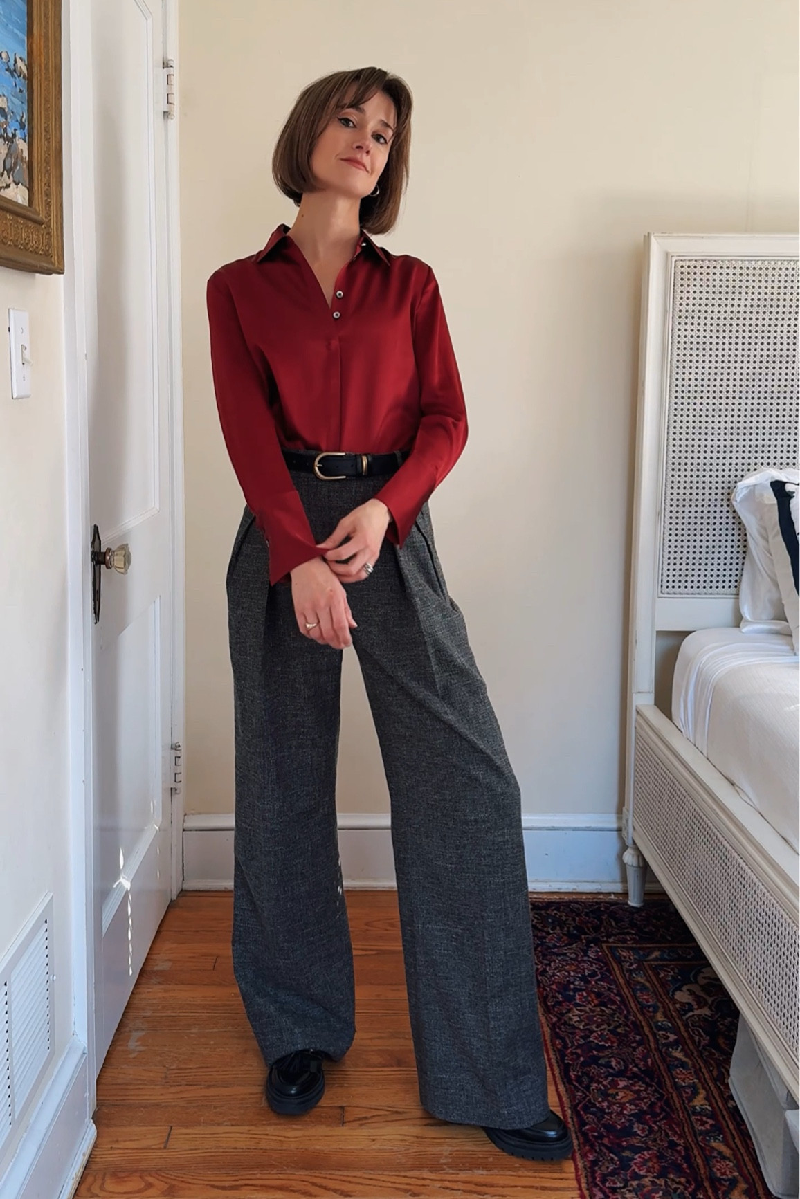 These gray trousers have been one of my favorite work pieces this fall. They look beautiful with a red silk blouse.

#LTKOver40 #LTKSeasonal #LTKWorkwear