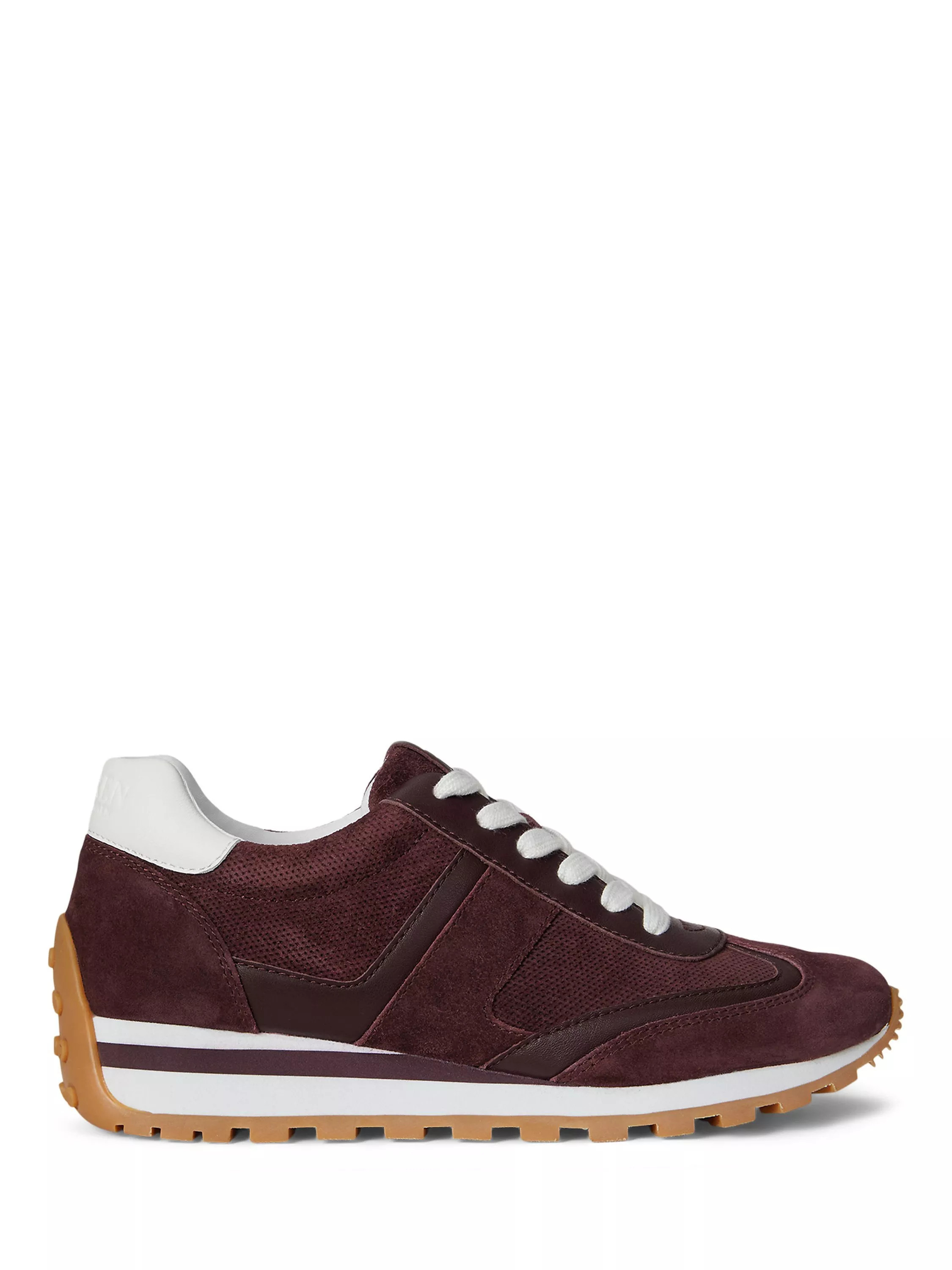 Lauren Ralph Lauren Dani Perforated Suede Trainers | John Lewis (UK)