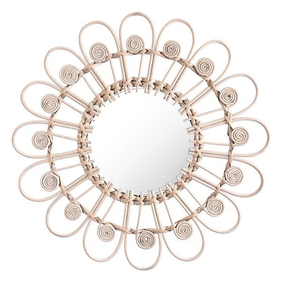 Florence Round Rattan Mirror | Kirkland's Home