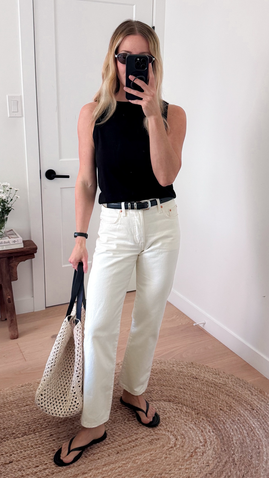 Spring outfits 2026 /summer outfits 2026 - jeans and flip flops 3 ways, which is your favorite look?? Love the off white 501 99s from Levi’s (sized down to a 25) and these flip flops from Reformation! 

#LTKootd #LTKSeasonal #LTKgrwm