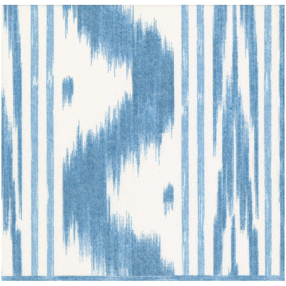 Caspari Toile De Nantes Blue Paper Linen Dinner Napkins - 12 Dinner Napkins per Pack | Amazon (US)