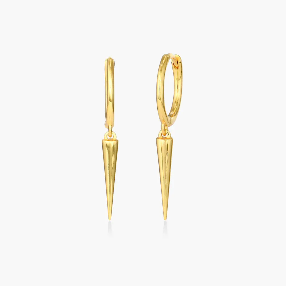 Spike Hoop Earrings - Gold Vermeil | Oak & Luna (US)
