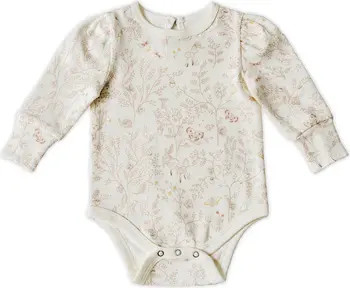 Secret Garden Puff Sleeve Organic Cotton Romper | Nordstrom