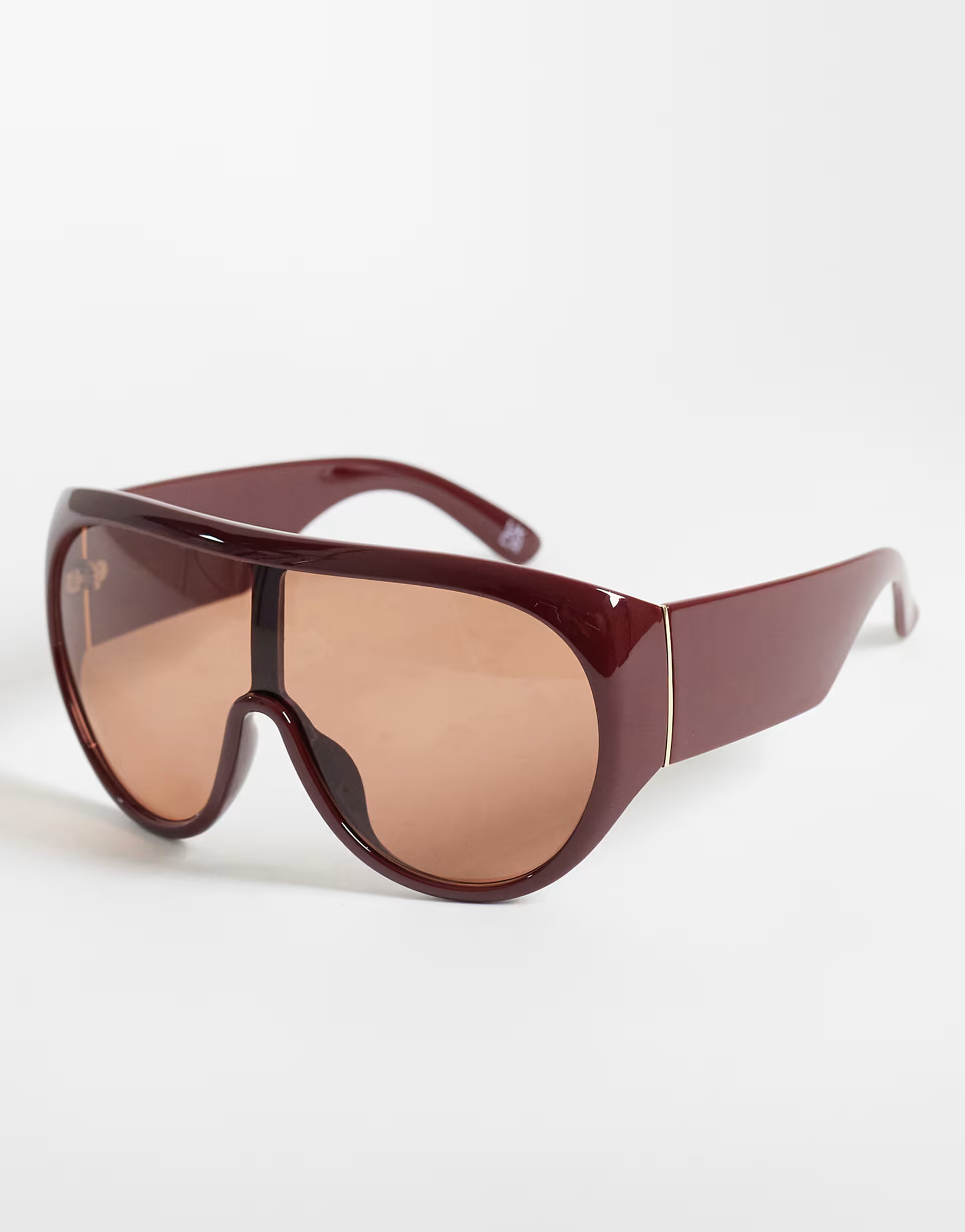 ASOS DESIGN oversized aviator in tonal red | ASOS (Global)