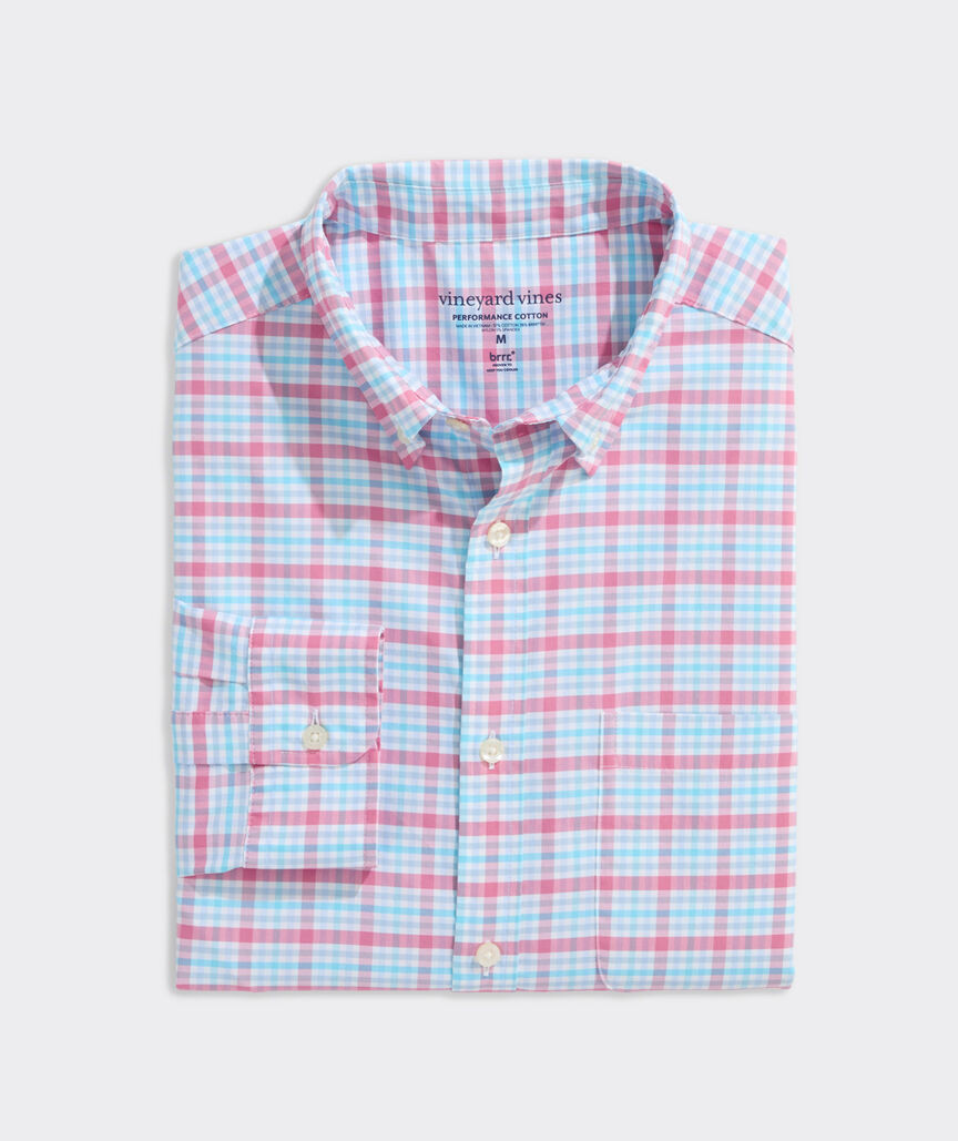 Bellamy Plaid Performance Cotton Shirt | vineyard vines