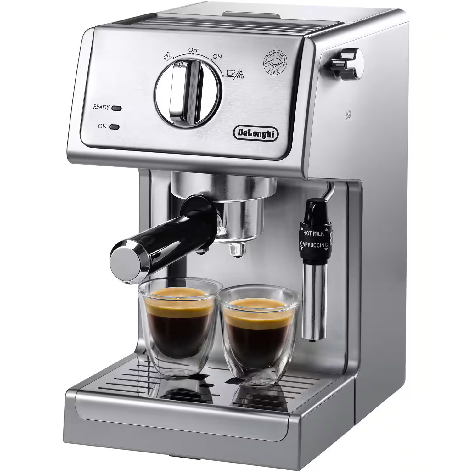 De'Longhi - 15-Bar Pump Espresso and Cappuccino Machine - Stainless Steel | Best Buy U.S.