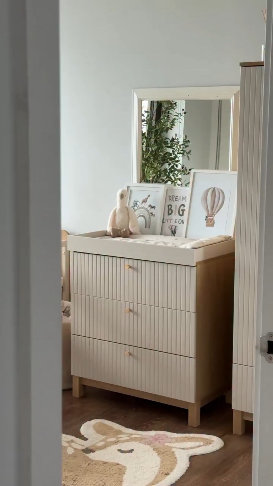 baby girl’s nursery is slowly coming together🌙🧸✨🤍 

the beautiful furniture is the remi 3 piece nursery set in oak & cashmere from CuddleCo

Neutral nursery, nursery inspo, nursery inspiration, nursery ideas, nursery decor, mom life, newborn, baby nursery, pregnancy, new mom